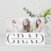 Faire-part de remise de diplômes photo (Debout devant)