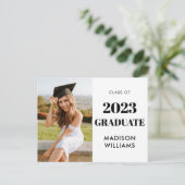 Faire-part de remise de diplômes photo moderne sim (Debout devant)