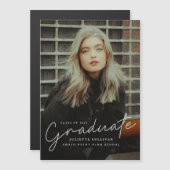 Faire-Part de Remise de Diplômes Photo Script Mode (Devant / Derrière)