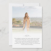 Faire-part de remise de diplômes photo Typographie (Dos)