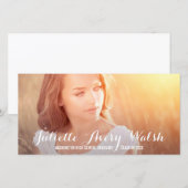 Faire-part de remise de diplômes Sweet Simplicity (Devant / Derrière)