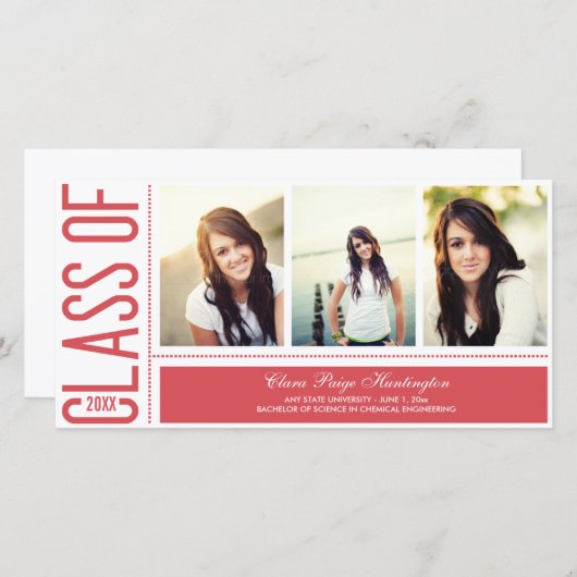 Faire-part de remise de diplômes tout simplement c (Devant / Derrière)