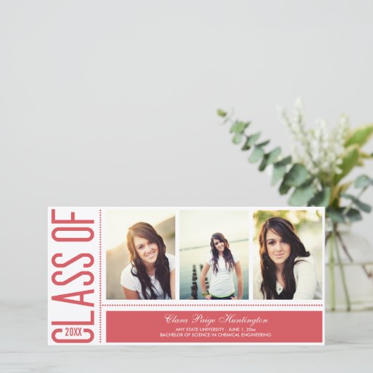 Faire-part de remise de diplômes tout simplement c (Debout devant)