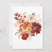 Faire-part de Remise de la Mariée Fleurs Rustique (Dos)
