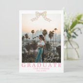 Faire-part de remise des diplômes à nœud papillon  (Debout devant)