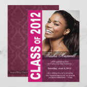 Faire-part de remise des diplômes audacieux et bra (Devant / Derrière)