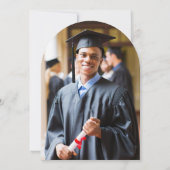 Faire-part de remise des diplômes avec arche et ph (Dos)