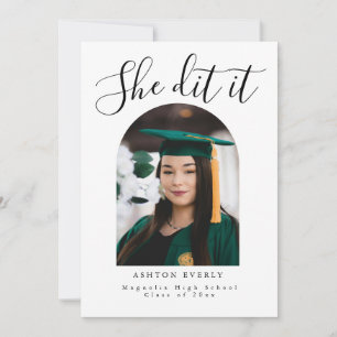 Faire-part de remise des diplômes avec invitation