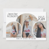 Faire-part de remise des diplômes en collage photo (Devant)