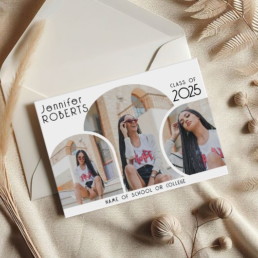 Faire-part de remise des diplômes en collage photo