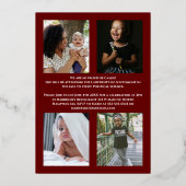 Faire-part de remise des diplômes en feuille de co (Verso)