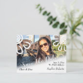 Faire-part de remise des diplômes Floral Graphique (Debout devant)