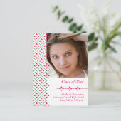 Faire-part de remise des diplômes floral tendance  (Debout devant)