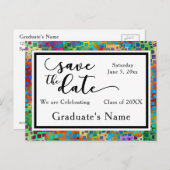 Faire-part de remise des diplômes graphique avec c (Devant / Derrière)