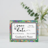 Faire-part de remise des diplômes graphique avec c (Debout devant)