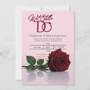 Faire-part de renouvellement de vœux de mariage Bu