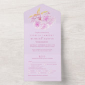 Faire-part de repas photo aquarelle fleur de lilas (À l'intérieur)