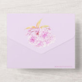 Faire-part de repas photo aquarelle fleur de lilas (Verso)