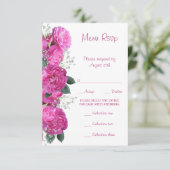 Faire-part de réponse au menu de mariage Bouquet F (Debout devant)