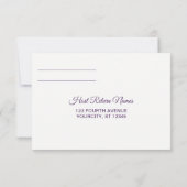 Faire-part de réponse / Carte de réponse RSVP pour (Dos)
