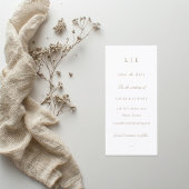 Faire-part de réponse de mariage blanc rose or Mon