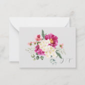 Faire-part de réponse QR Code végétation de paeoni (Dos)