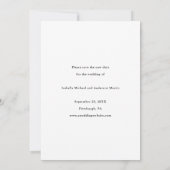 Faire-part de report de date de mariage chic avec  (Dos)