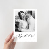 Faire-part de report de date de mariage chic avec 