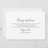 Faire-part de report de date floral élégant avec p (Dos)