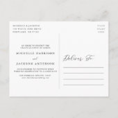 Faire-part de report de mariage à la calligraphie  (Dos)