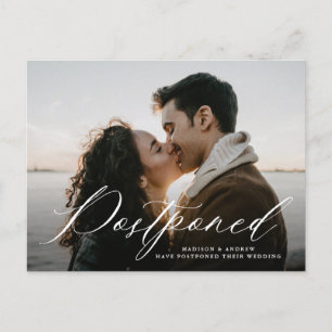 Faire-part de report de mariage à la calligraphie