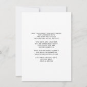 Faire-Part de Report de Mariage à l'Écriture Simpl (Dos)