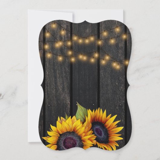 Faire-part de report de mariage au tournesol rusti (Dos)