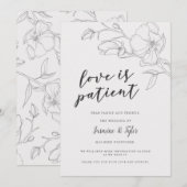 Faire-part de report de mariage aux fleurs de magn (Devant / Derrière)