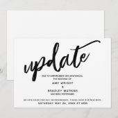 Faire-part de report de mariage écrit à la main, m (Devant / Derrière)