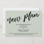 Faire-part de report de mariage Nouveau carton de  (Devant)