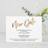 Faire-part de report de mariage "Nouvelle date" (Debout devant)