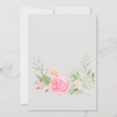 Faire-part de report de plans avec des pivoines ro (Dos)