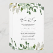 Faire-part de report Mariage de verdure chic (Devant / Derrière)