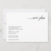 Faire-part de report Mariage moderne (Devant)