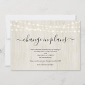 Faire-part de report Mariage rustique (Devant)