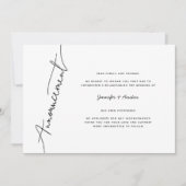 Faire-part de report simple Mariage moderne (Devant)