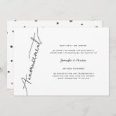 Faire-part de report simple Mariage moderne (Devant / Derrière)