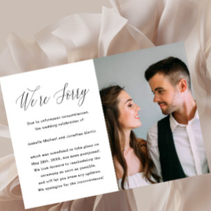 Faire-part de report simple Mariage photo