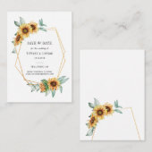 Faire-part de réservation à l'aquarelle florale de (Devant / Derrière)