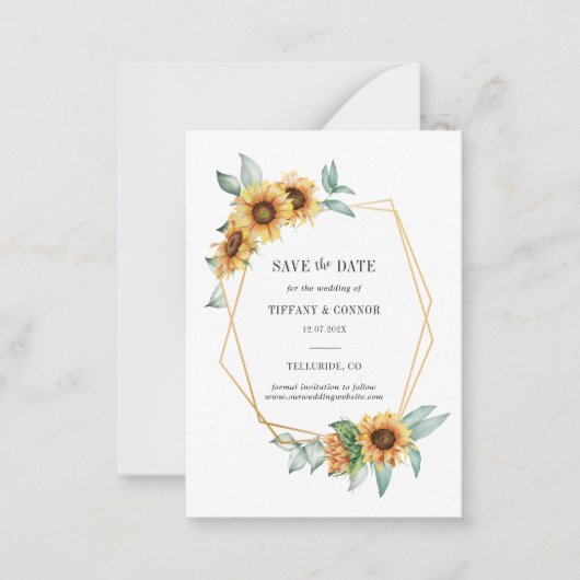 Faire-part de réservation à l'aquarelle florale de (Devant)