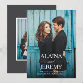 Faire-part de réservation de date avec beaux noms (Devant / Derrière)