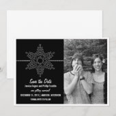 Faire-part de réservation de flocon de neige doux, (Devant / Derrière)