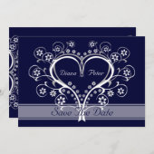 Faire-part de réservation d'écouter mon cœur pour  (Devant / Derrière)