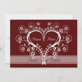 Faire-part de réservation Écoutez mon cœur (Devant)